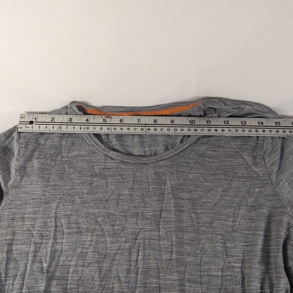 2 Set Icebreaker Cool-Lite Woman L Large Gray Shirt Short Long Sleeve Merin Wool - Picture 12 of 15